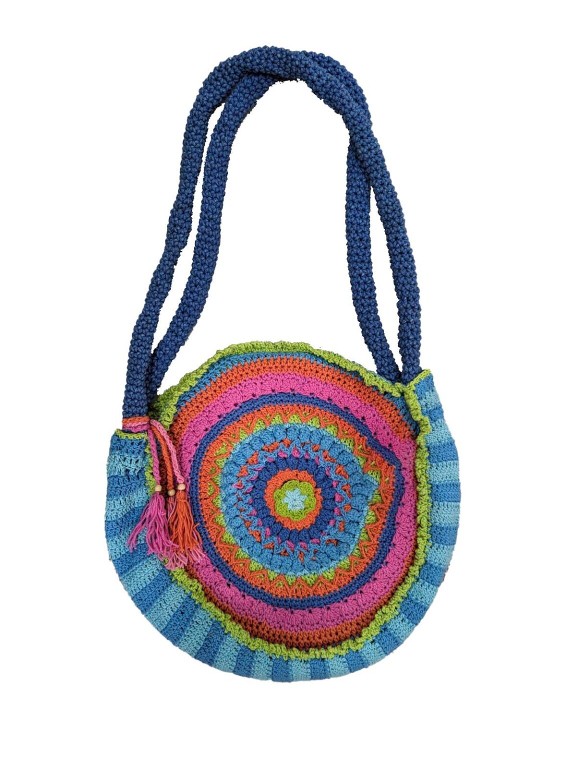 Premium woven fabric handbag export sample