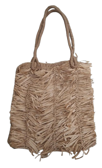 Knitted macrame shoulder bag sample