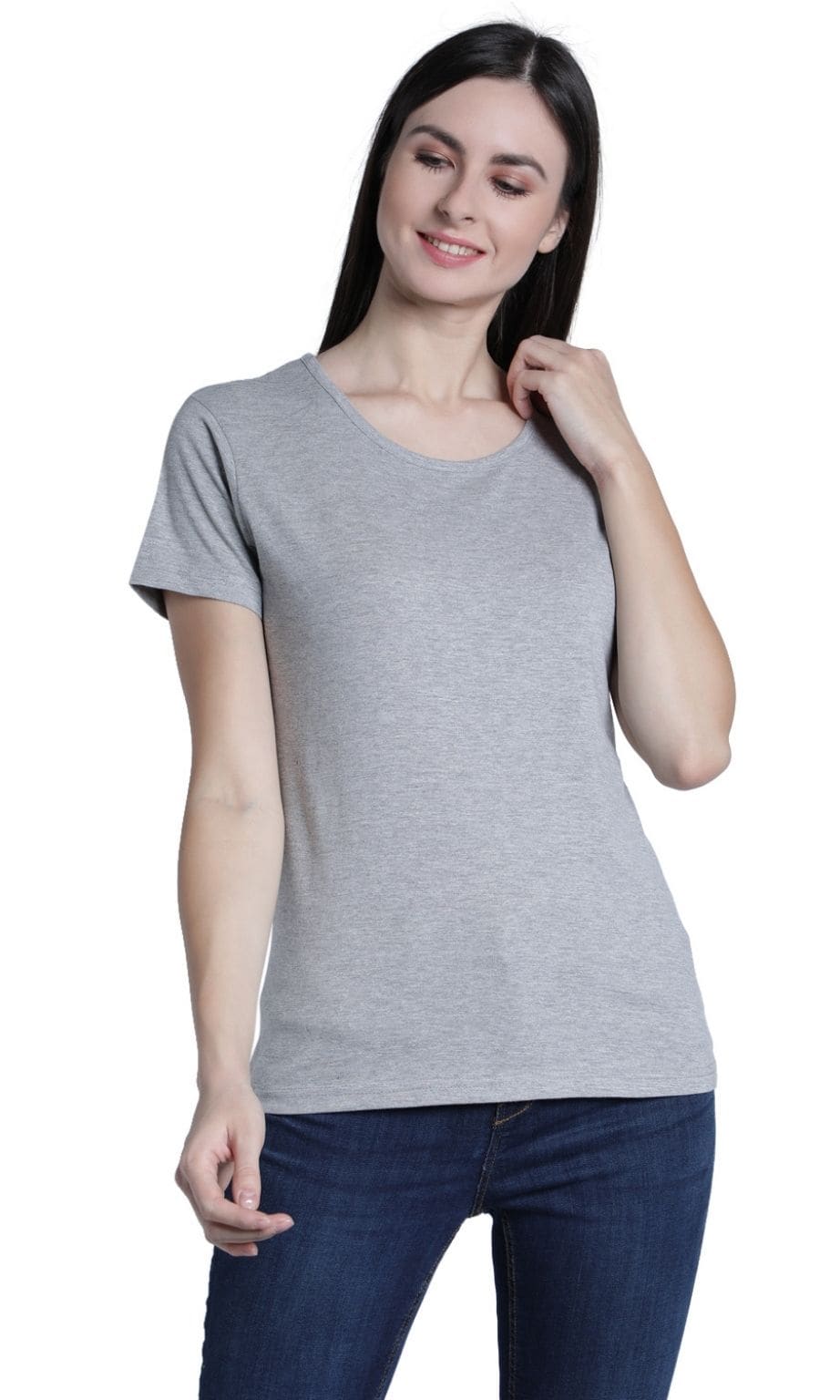 Women Solid Colour Cotton Tee