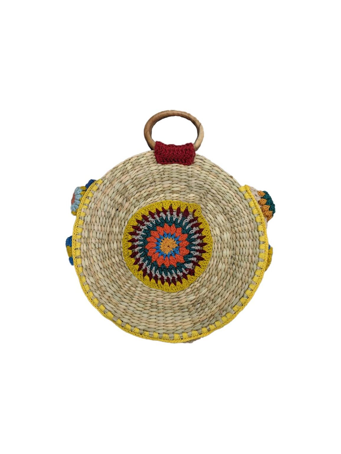 Artisanal patterned fabric pouch accessory