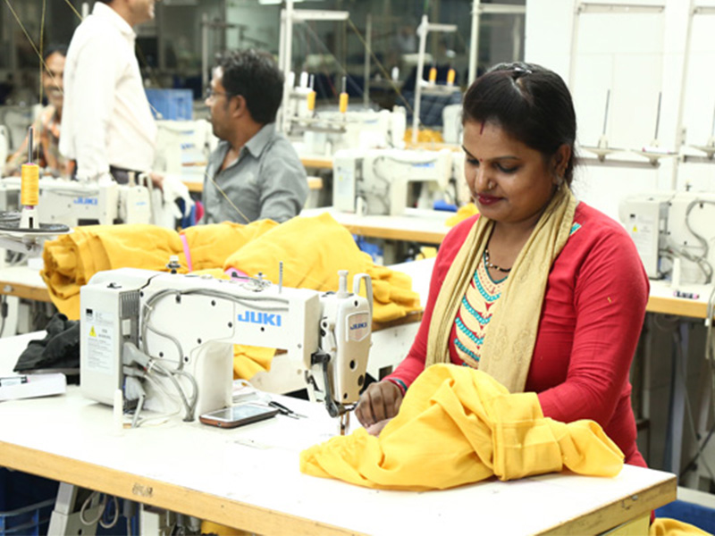 High speed stitching sewing department line