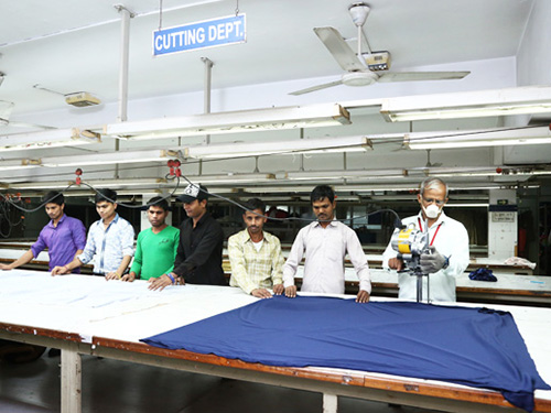Automated fabric cutting department